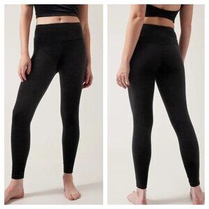 Athleta Elation Velvet Tight #467925 L Black